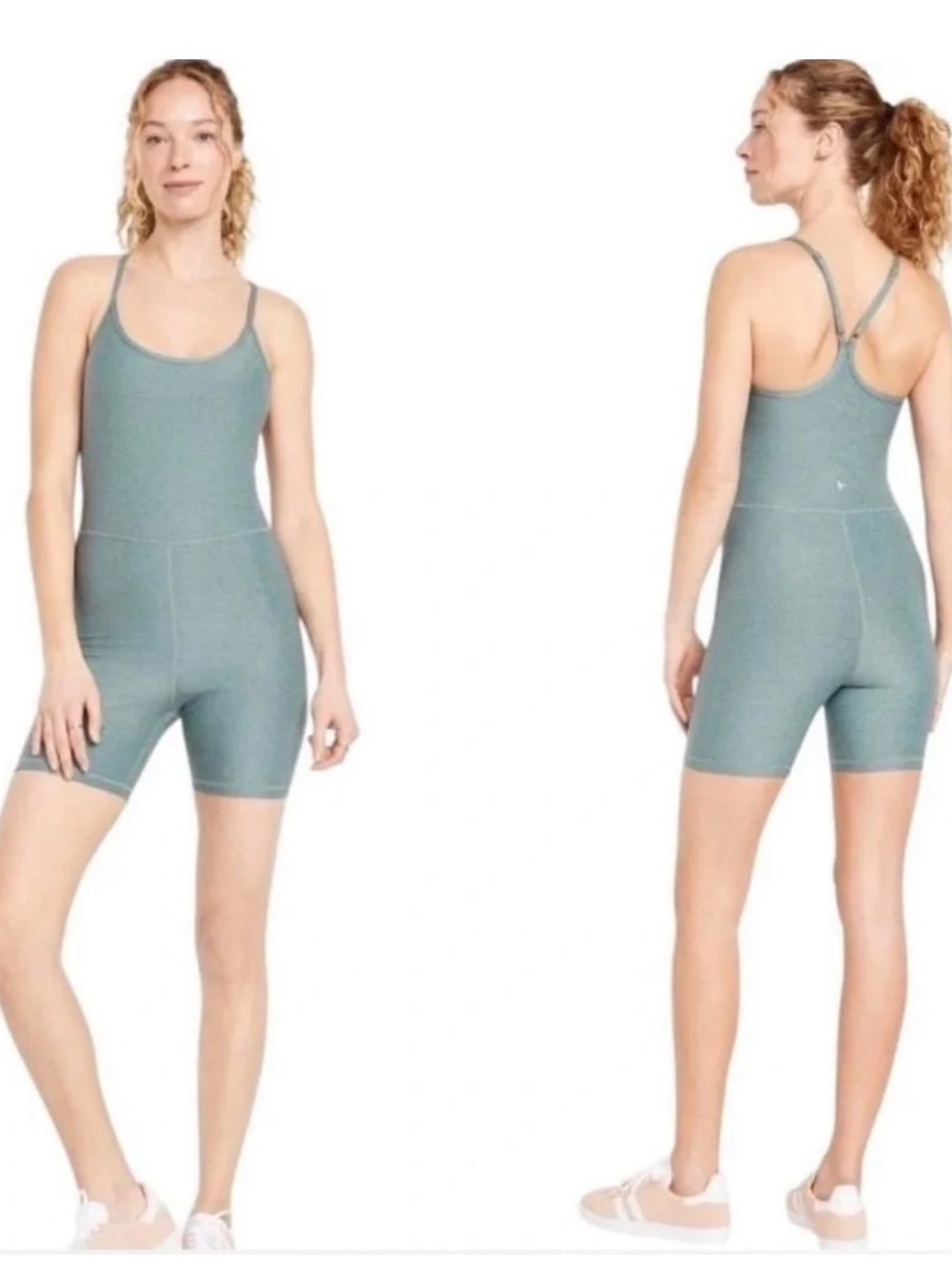 Old Navy Sage Green Cami Racerback Romper size Xl women